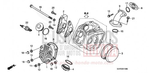 COUVERCLE DE CULASSE CRF70F4 de 2004